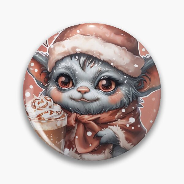 Item preview, Kawaii Mischief Santa Creature – Cute Christmas Monster Waving Merry Christmas designed and sold by SmartyWonders.