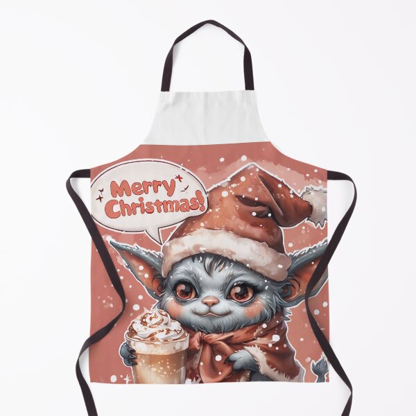 Item preview, Kawaii Mischief Santa Creature – Cute Christmas Monster Waving Merry Christmas designed and sold by SmartyWonders.