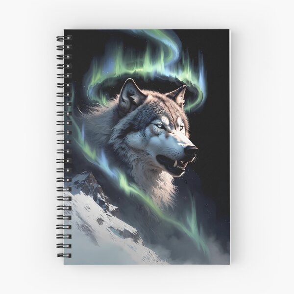 Item preview, Fierce Aurora Wolf Howling – Angry Northern Lights Wolf designed and sold by CosmicLionPrints.