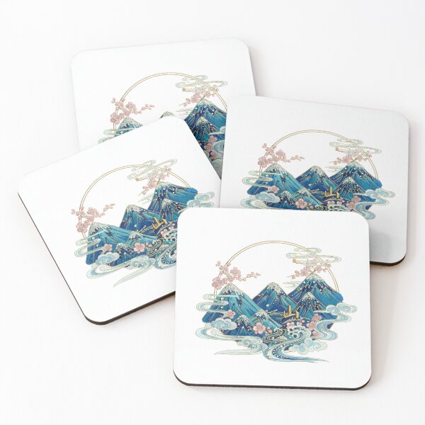 Item preview, Endless Blue Mountains Haiku Art designed and sold by daromi.