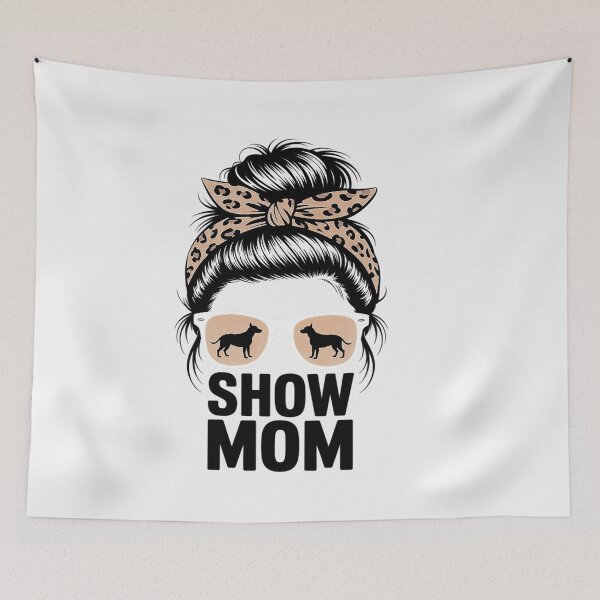 Item preview, show lamb mom messy bun leopard, sheep show mama designed and sold by ControlCenter.
