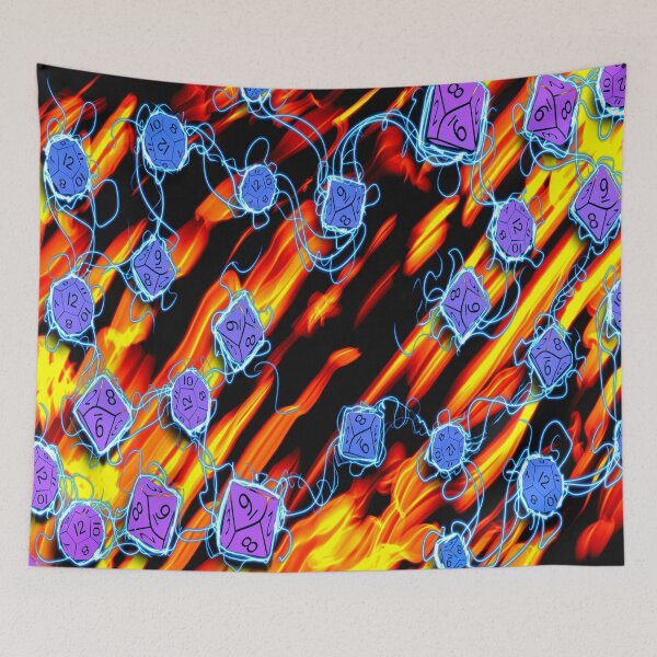 Item preview, Electric Flaming Dice Pattern designed and sold by Shawnsonartshop.