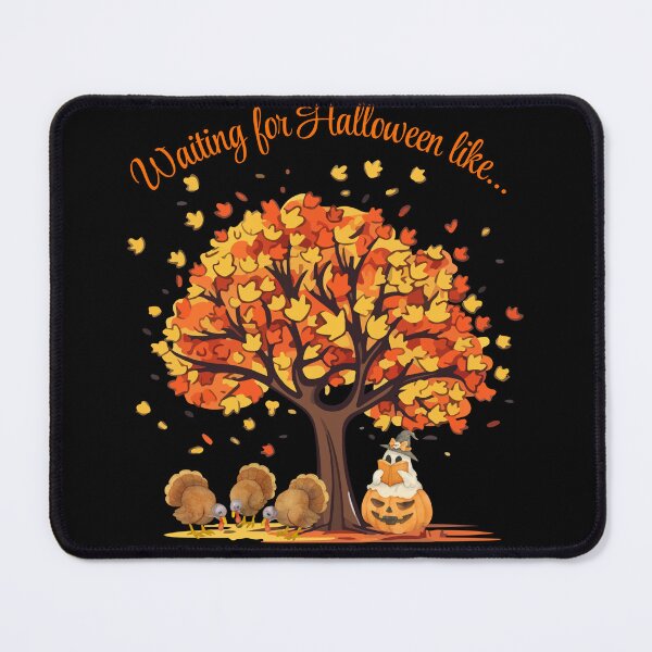 Item preview, Waiting for Halloween – Cute Ghost, Pumpkins, Turkeys & Autumn Leaves designed and sold by BeesNeesTees.