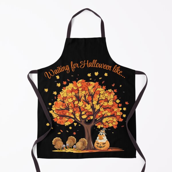Item preview, Waiting for Halloween – Cute Ghost, Pumpkins, Turkeys & Autumn Leaves designed and sold by BeesNeesTees.
