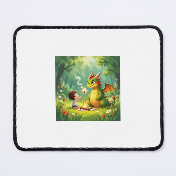 Item preview, Fantasy Dragon Art — Boy and Dragon Print designed and sold by WhimsyByPaul.redbubble.com.