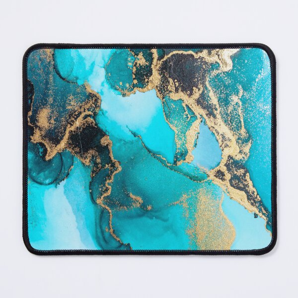 Item preview, Luxury Ocean Blue Gold Flakes designed and sold by Shawnsonartshop.