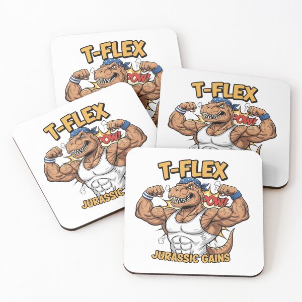 Item preview, T-Flex Jurassic Gains — Bodybuilding T-Rex Gym Design designed and sold by DinoPrints-shop.