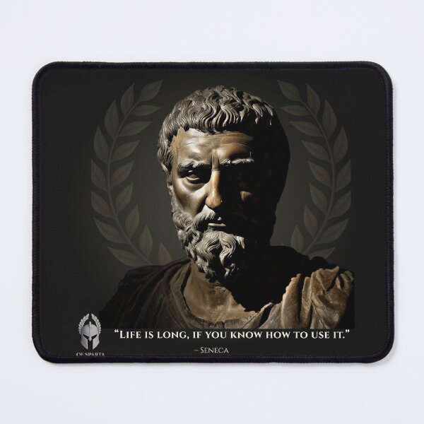 Item preview, Stoic Wisdom Seneca Statue – “Life Is Long” Quote | Of Sparta designed and sold by OfSparta.