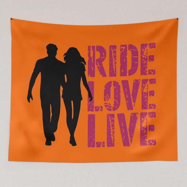 Item preview, Ride Love Live Couple | Motorcycle Biker Romance Design designed and sold by cabana.space.