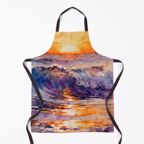 Item preview, Purple Sparkling Ocean Sunset Waves designed and sold by Shawnsonartshop.