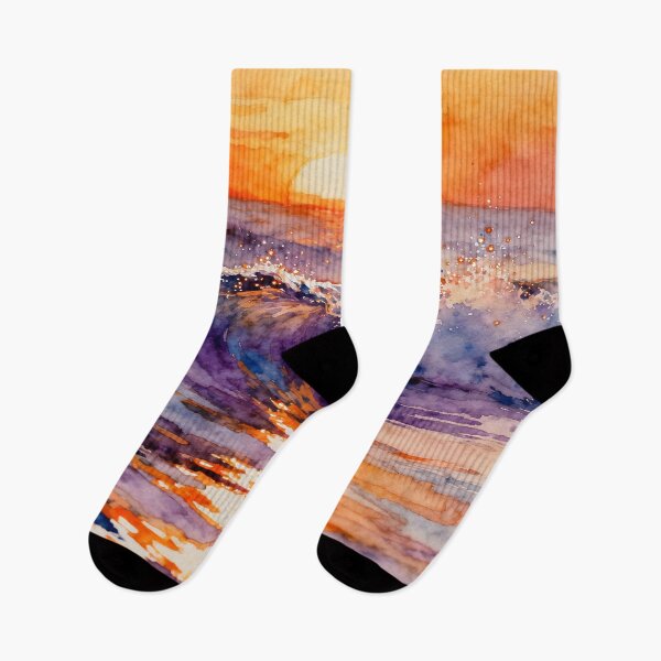 Item preview, Purple Sparkling Ocean Sunset Waves designed and sold by Shawnsonartshop.
