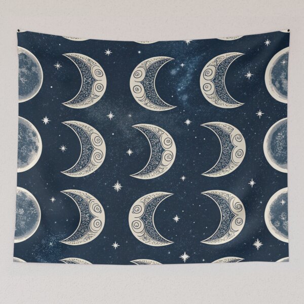 Item preview, Moons pattern  designed and sold by Lucky 777.