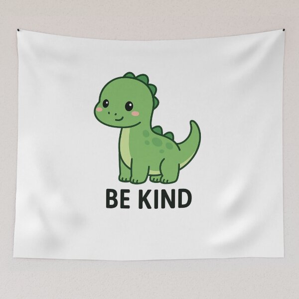 Item preview, Be Kind – Cute Green Dino designed and sold by VibeLab_Art.