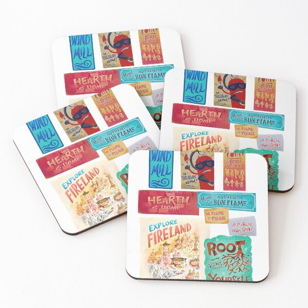 Item preview, Elemental inspired Stickers and Posters Set Collage Whimsical Design designed and sold by inallusha.