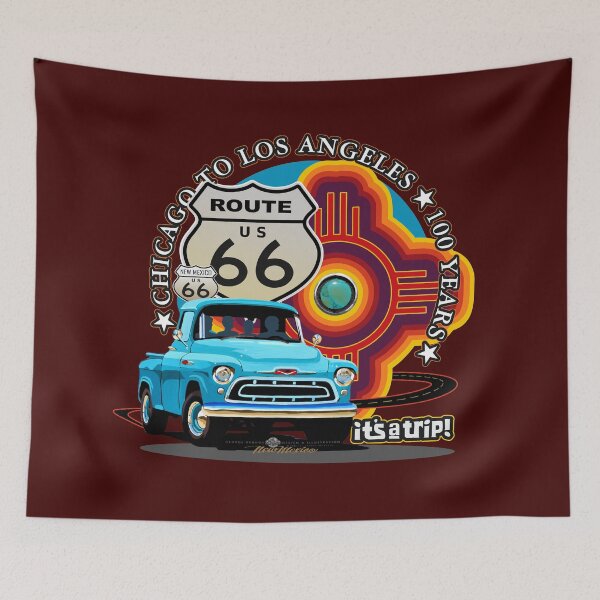 Item preview, Route 66 Centennial - Pickup Truck & Turquoise Zia Sunset designed and sold by George Brudos.