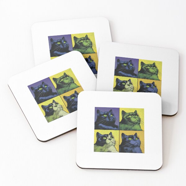 Item preview, Pop Art Cat – Vibrant Retro Feline Illustration designed and sold by njrtmas.