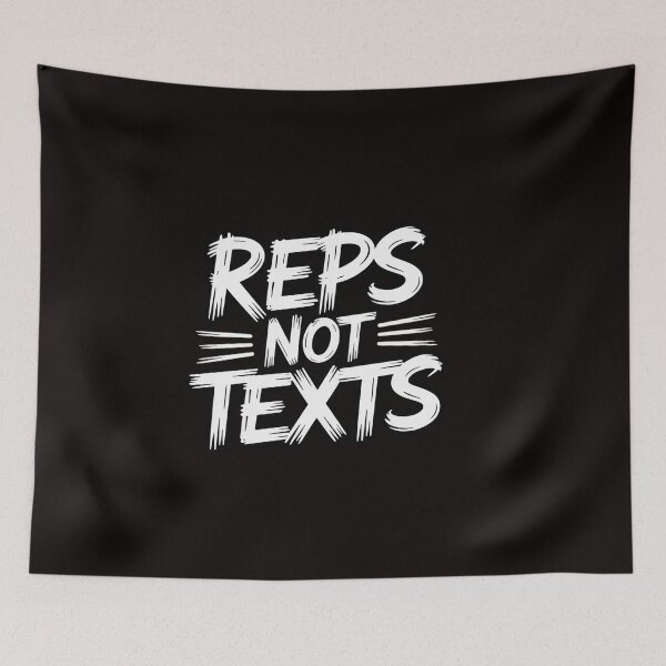 Item preview, Reps Not Texts Workout Lifting Crossfitness Gym designed and sold by RatCurry.