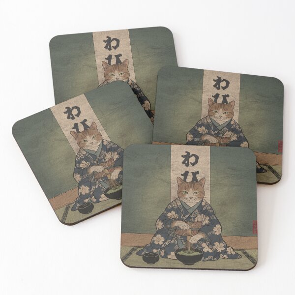 Item preview, Maccha Cat 1（お茶を点てる猫） designed and sold by Japan-Ukiyo-Cat.