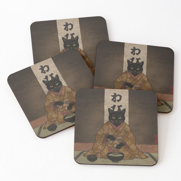 Item preview, Maccha Cat 2（お茶を点てる猫） designed and sold by Japan-Ukiyo-Cat.