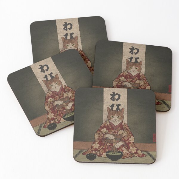 Item preview, Maccha Cat 3（お茶を点てる猫） designed and sold by Japan-Ukiyo-Cat.