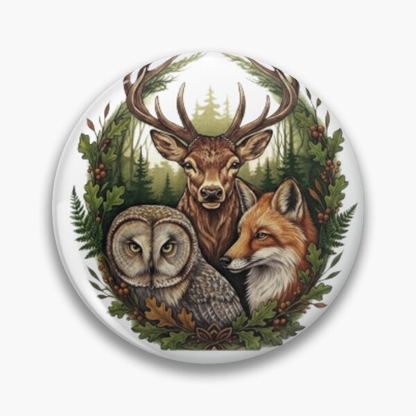 Item preview, Spirit of the Forest: Deer, Owl and Fox Tattoo designed and sold by CHRIST5000.