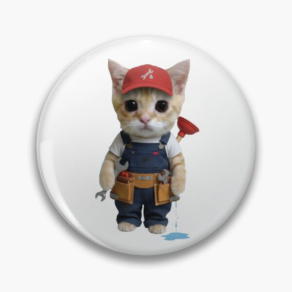Item preview, Funny Plumber Cat, Cute Kitty, Plumbing Job, Gift designed and sold by PRINTED ..