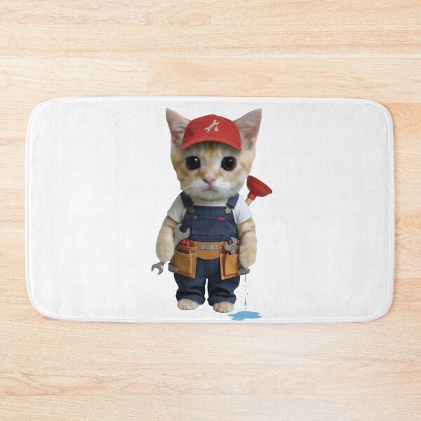 Item preview, Funny Plumber Cat, Cute Kitty, Plumbing Job, Gift designed and sold by PRINTED ..