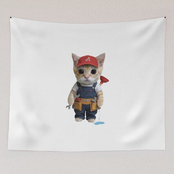 Item preview, Funny Plumber Cat, Cute Kitty, Plumbing Job, Gift designed and sold by PRINTED ..