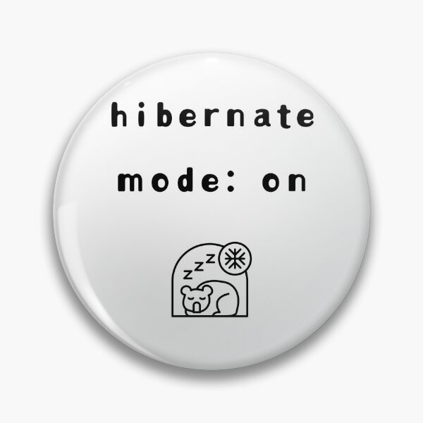 Item preview, Hibernate Mode: On – Low Battery Club Winter Edition Minimal Meme Design designed and sold by mintmono-studio.