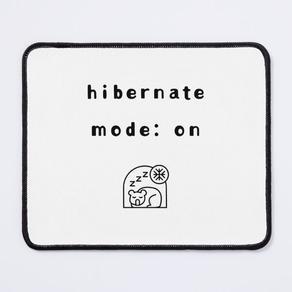 Item preview, Hibernate Mode: On – Low Battery Club Winter Edition Minimal Meme Design designed and sold by mintmono-studio.