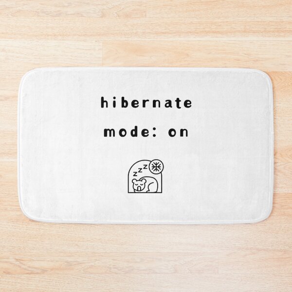 Item preview, Hibernate Mode: On – Low Battery Club Winter Edition Minimal Meme Design designed and sold by mintmono-studio.
