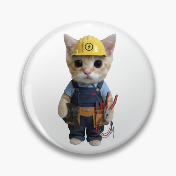 Item preview, Electrician Cat Funny Kitten Handyman Gift designed and sold by PRINTED ..