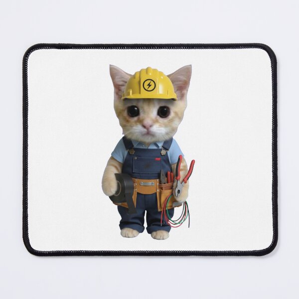 Item preview, Electrician Cat Funny Kitten Handyman Gift designed and sold by PRINTED ..