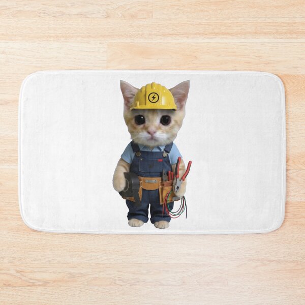 Item preview, Electrician Cat Funny Kitten Handyman Gift designed and sold by PRINTED ..