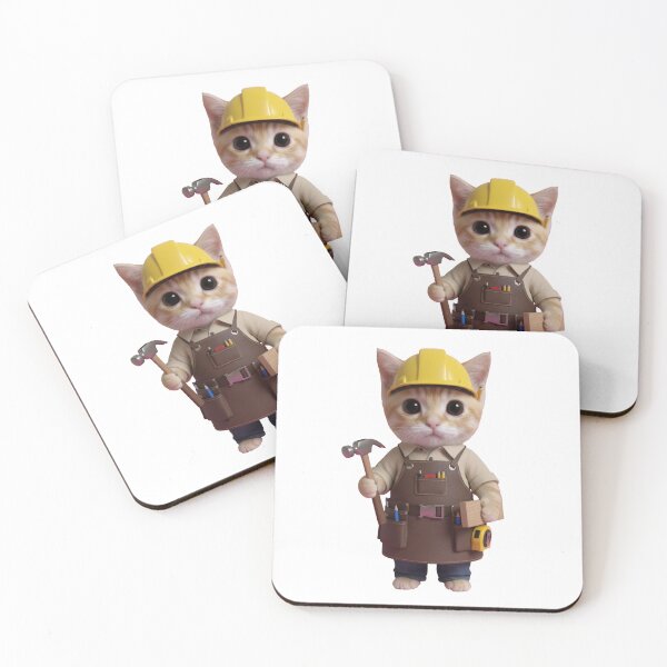 Item preview, Cute Cat Construction Worker Constractor Gift designed and sold by PRINTED ..