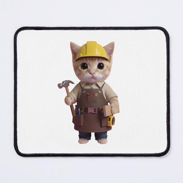 Item preview, Cute Cat Construction Worker Constractor Gift designed and sold by PRINTED ..