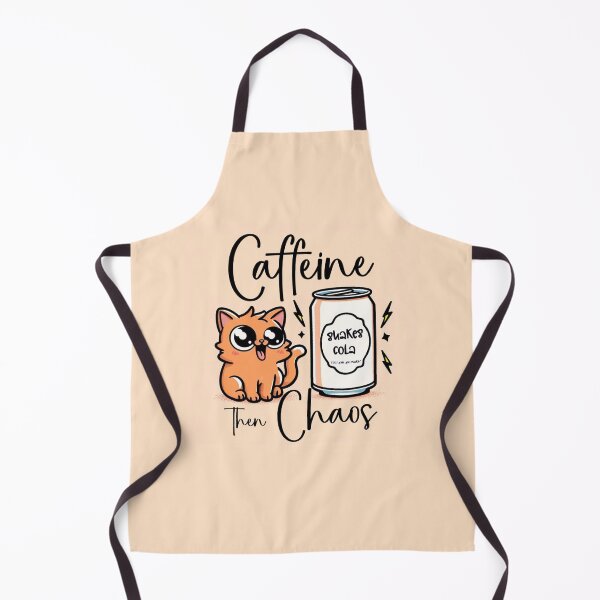 Item preview, Caffeine, Then Chaos! Orange Cat Energy Drink Humor Design designed and sold by DesignMyHeart.