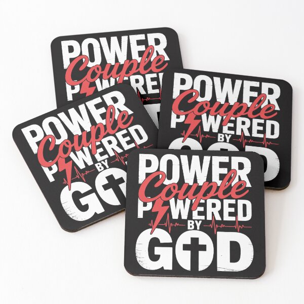 Item preview, Power Couple Powered By God Christian Couples Matching V-day designed and sold by OlafLica.