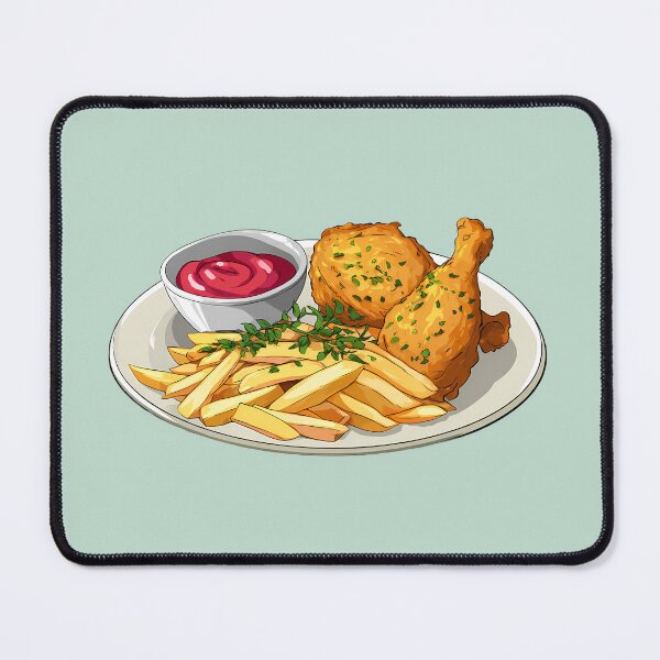 Item preview, Fried Chicken Drumsticks with Fries designed and sold by sakurashorty.
