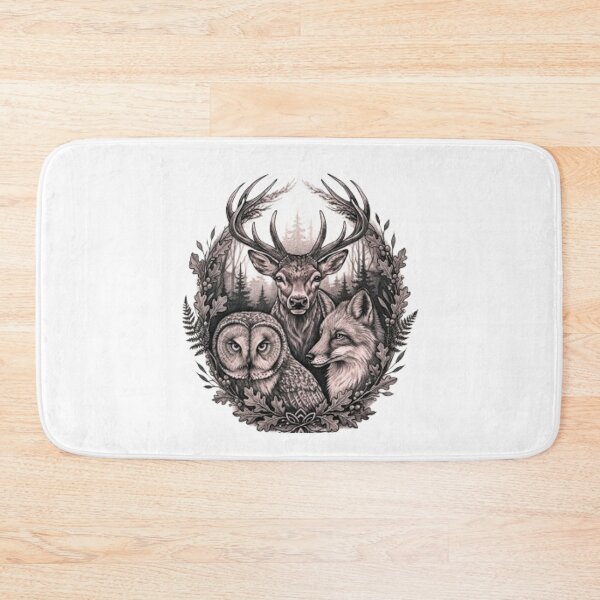 Item preview, Spirit of the Forest: Deer, Owl and Fox Tattoo designed and sold by CHRIST5000.
