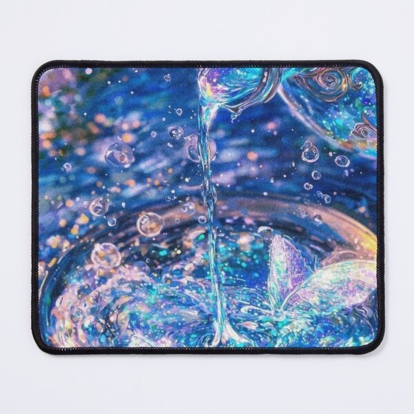 Item preview, Enchanted Iridescent Water Pouring Into a Cosmic Pool Art designed and sold by MonetObsidian.