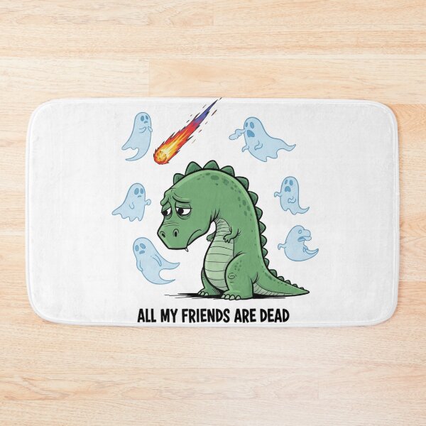 Item preview, All My Friends Are Dead — Funny Sad Dinosaur Ghosts Design designed and sold by DinoPrints-shop.