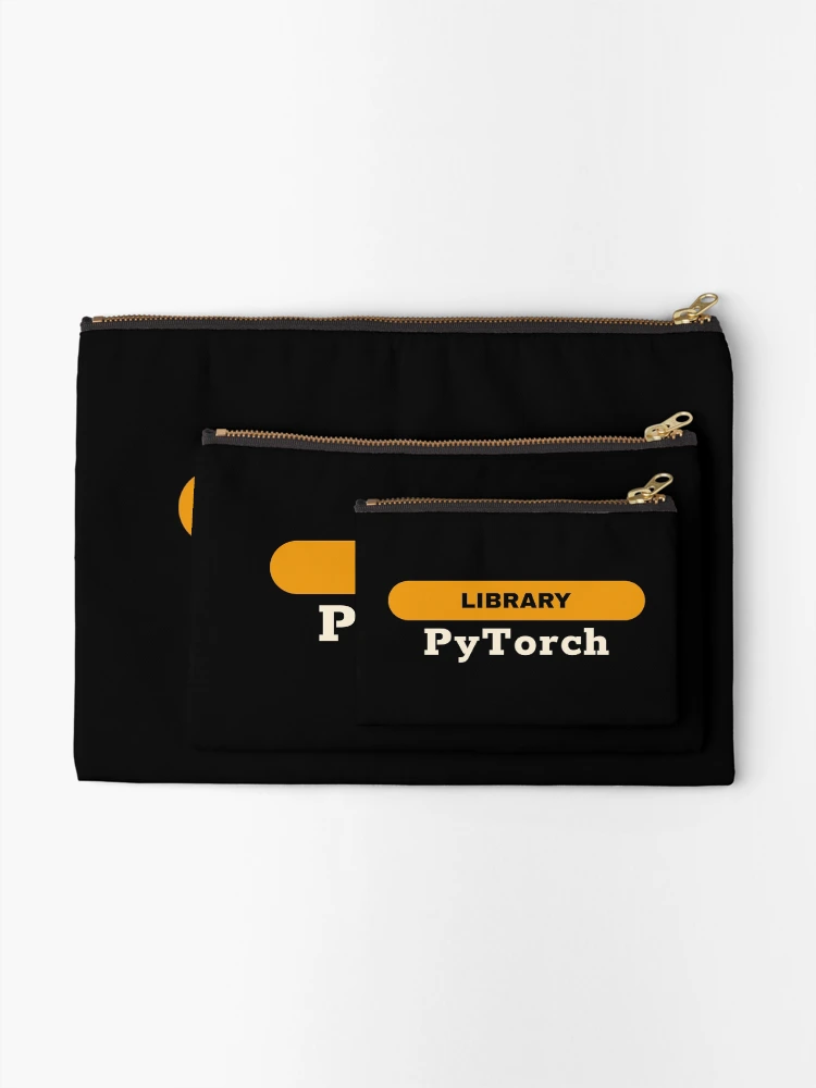 Thumbnail 2 of 4, Zipper Pouch, Hello World Python Code-PyTorch designed and sold by FridPix.