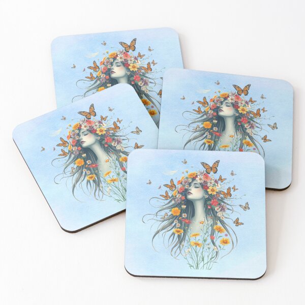 Item preview, “Boho Garden Muse” Bohemian Lady Art designed and sold by MysticOzzy.