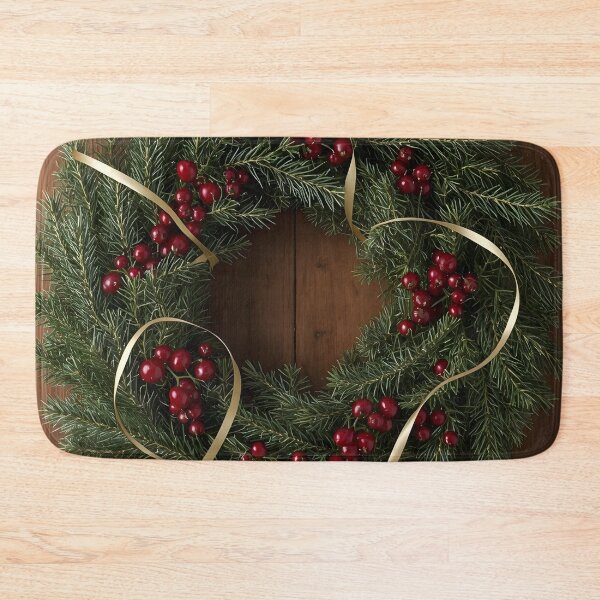 Item preview, Festive Pine & Berry Wreath – Elegant Holiday Design designed and sold by Valeree Store.