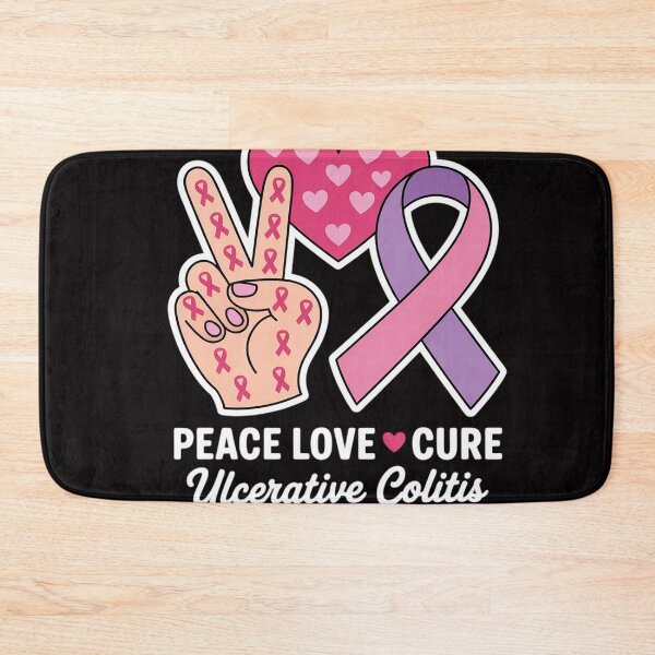 Item preview, Peace Love cure Ulcerative colitis awareness men women designed and sold by OlafLica.