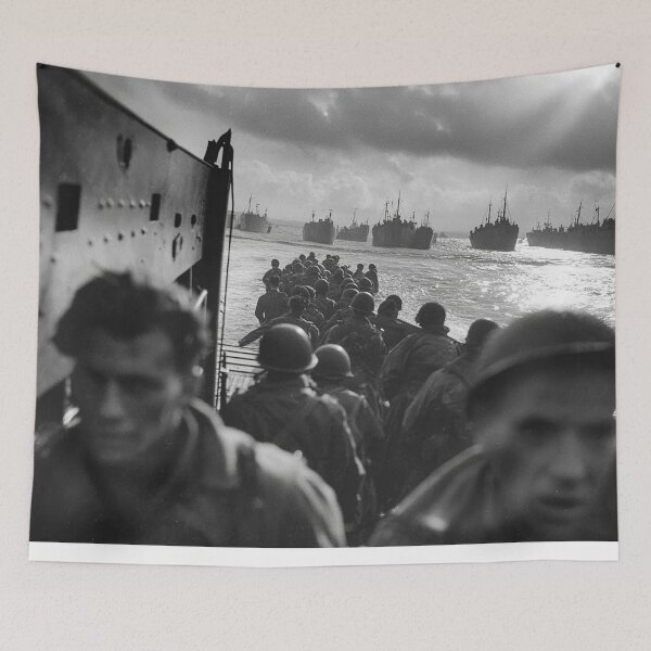 Item preview, American Soldiers Under Fire on the Shore during the Assault designed and sold by Skyframe Aviation.