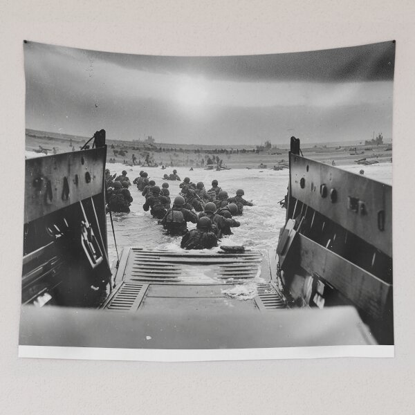 Item preview, British Troops During the Invasion with Waves Crashing designed and sold by Skyframe Aviation.
