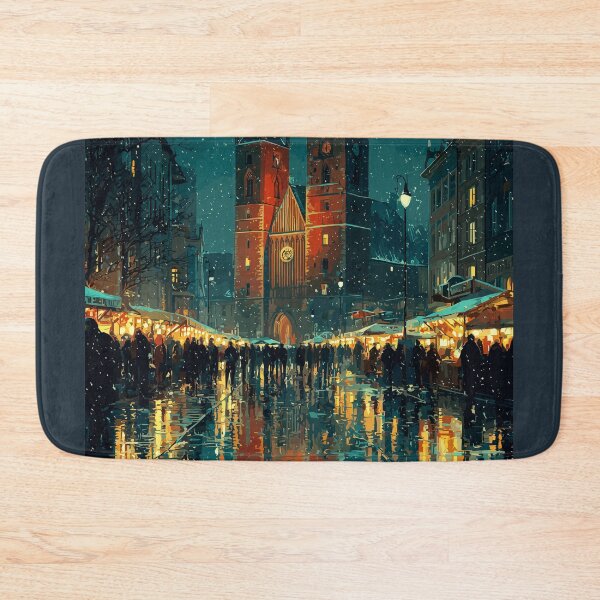 Item preview, Snowfall Over Wroclaw Christmas Market designed and sold by ArgentoArt.