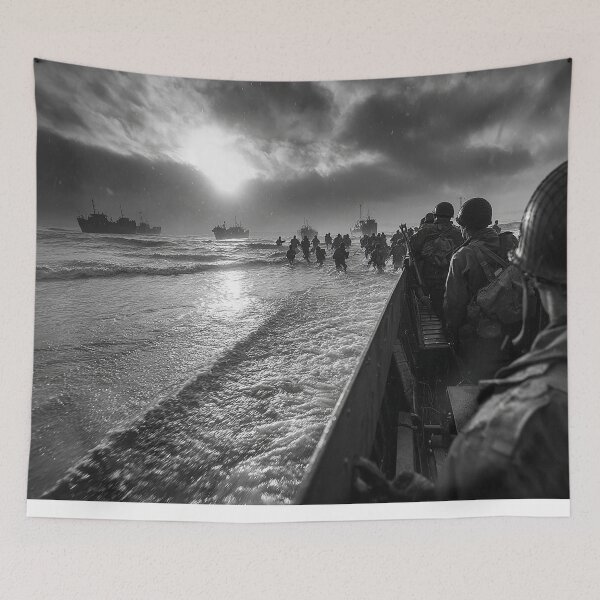 Item preview, Allied Forces Moving Toward the Beachhead during the Assault designed and sold by Skyframe Aviation.